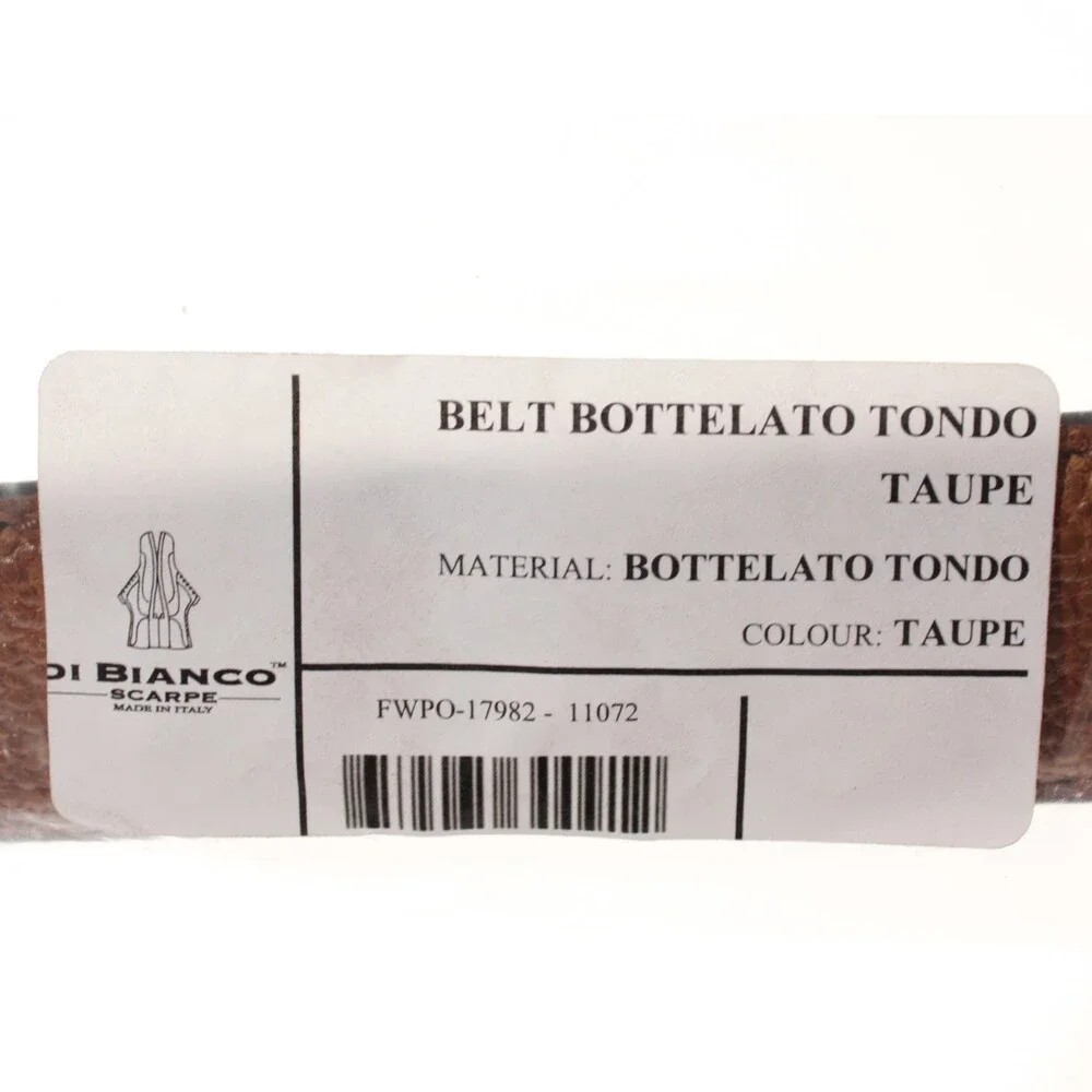 Di Bianco NWT Cut to Size Dress Belt In Solid Brown Pebbled Leather One Size